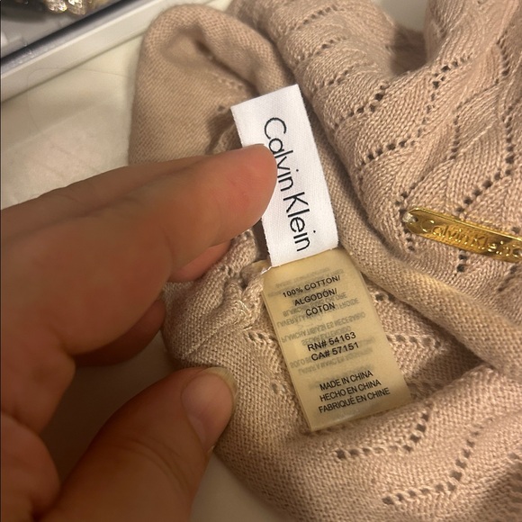 Calvin Klein Light Brown Knit Beanie - Picture 3 of 3